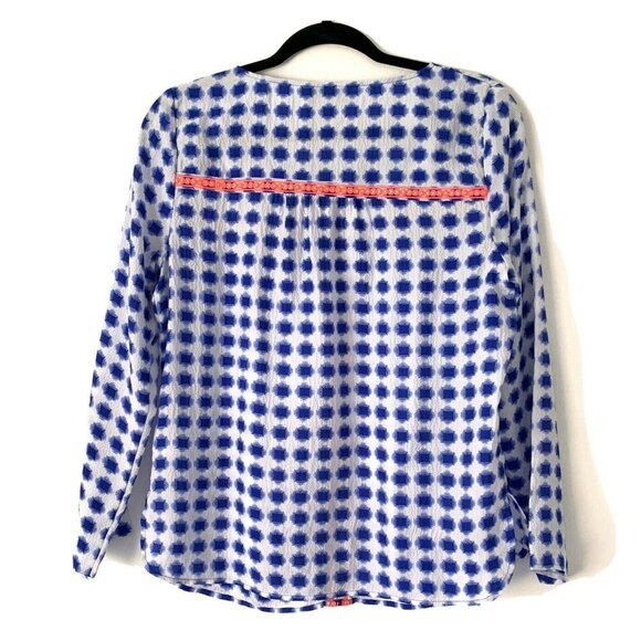 Vineyard Vines S Geometric Dot Silk Blouse - Picture 4 of 4
